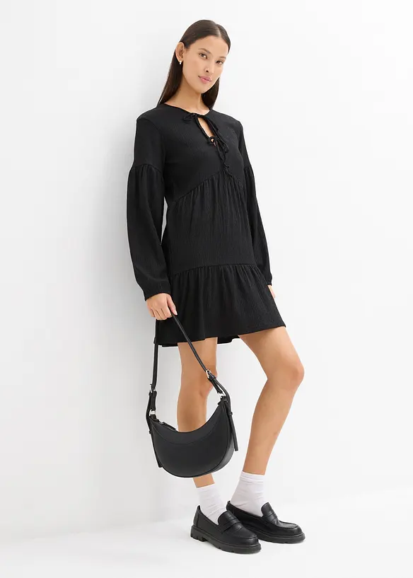 Crêpe shirtjurk, bonprix