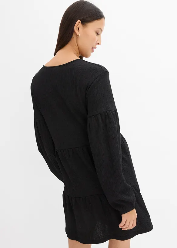 Crêpe shirtjurk, bonprix