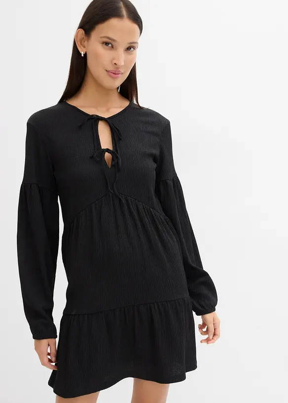 Crêpe shirtjurk, bonprix