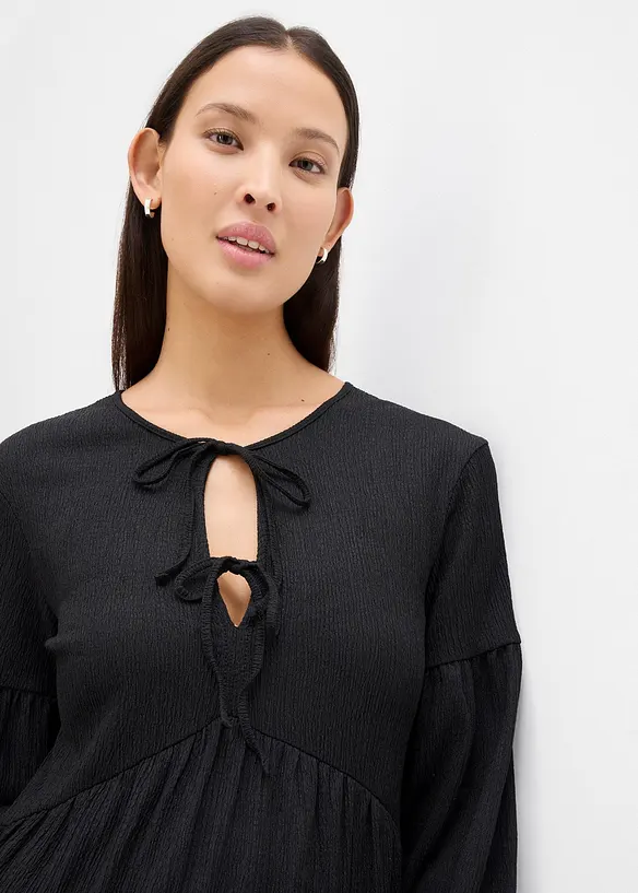 Crêpe shirtjurk, bonprix