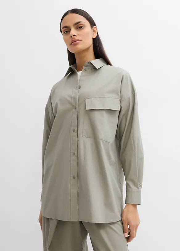 Lange blouse van katoen, bonprix
