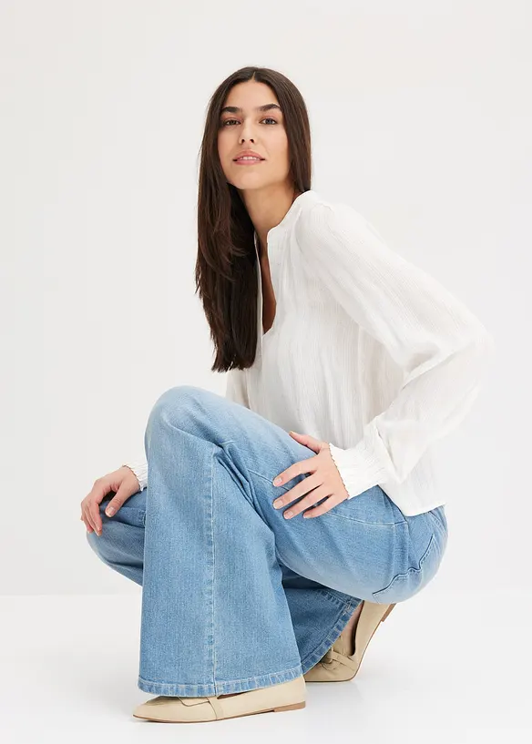 Blouse van crinkle, bonprix