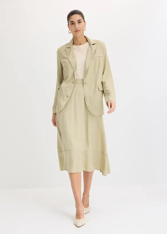 Midirok van lyocell met elastisch tailleband, bonprix