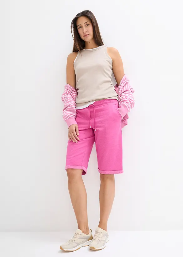 Sweatbermuda met turn-up, bonprix