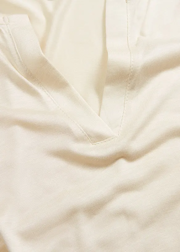 Henley shirt van zachte viscose, bonprix