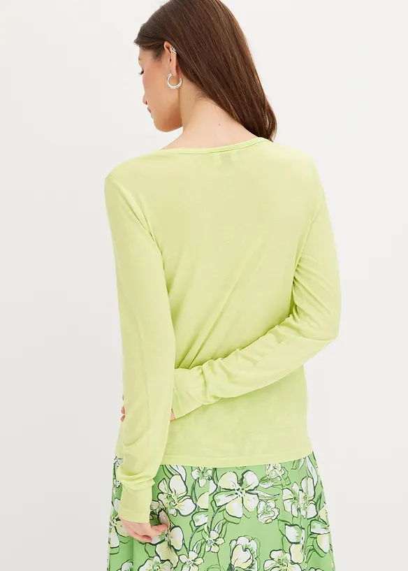 Henley shirt van zachte viscose, bonprix