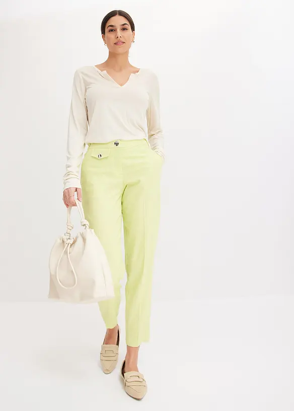 Henley shirt van zachte viscose, bonprix