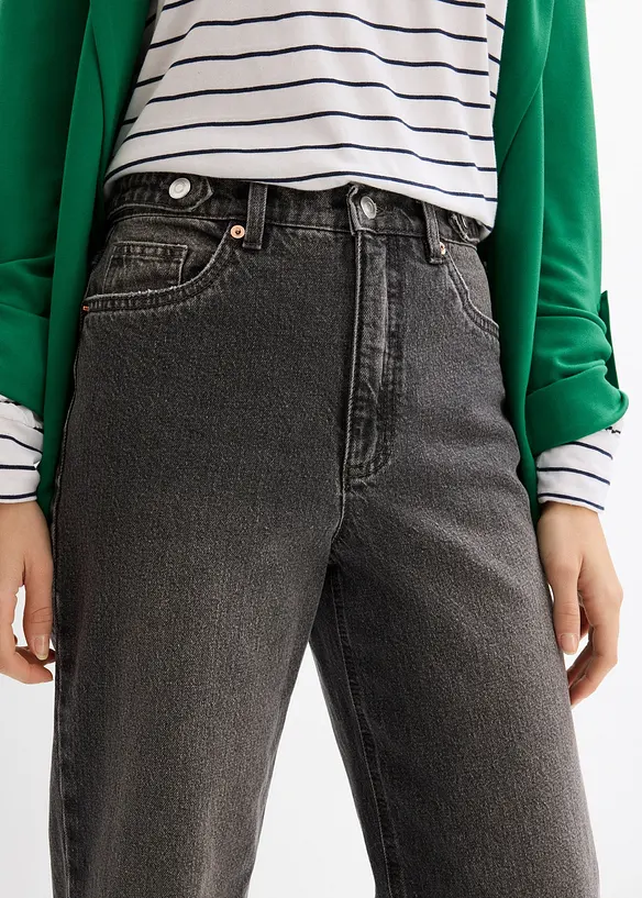 High waist mom jeans, cropped, bonprix