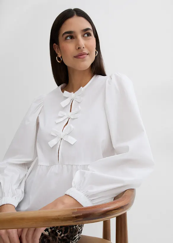Blouse met lussen, bonprix