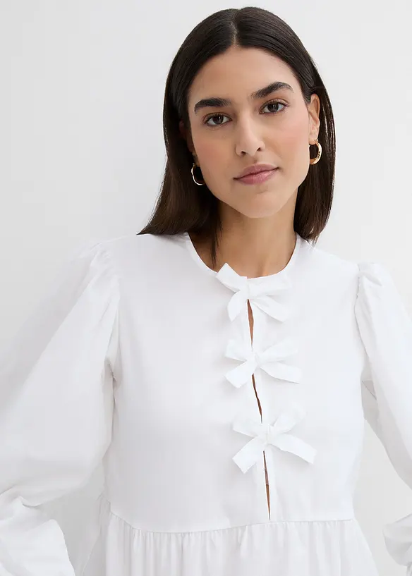 Blouse met lussen, bonprix