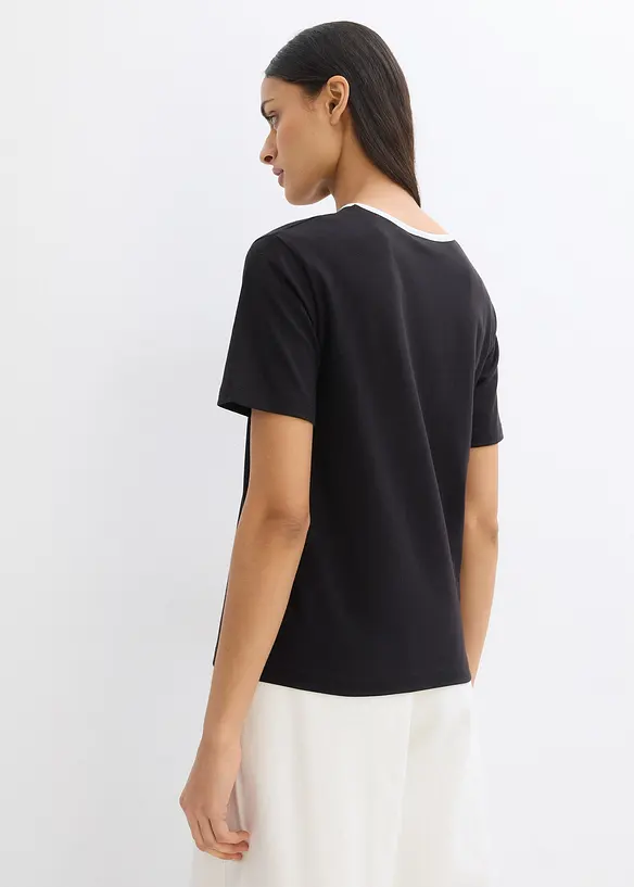 T-shirt met contrasterend detail, bonprix