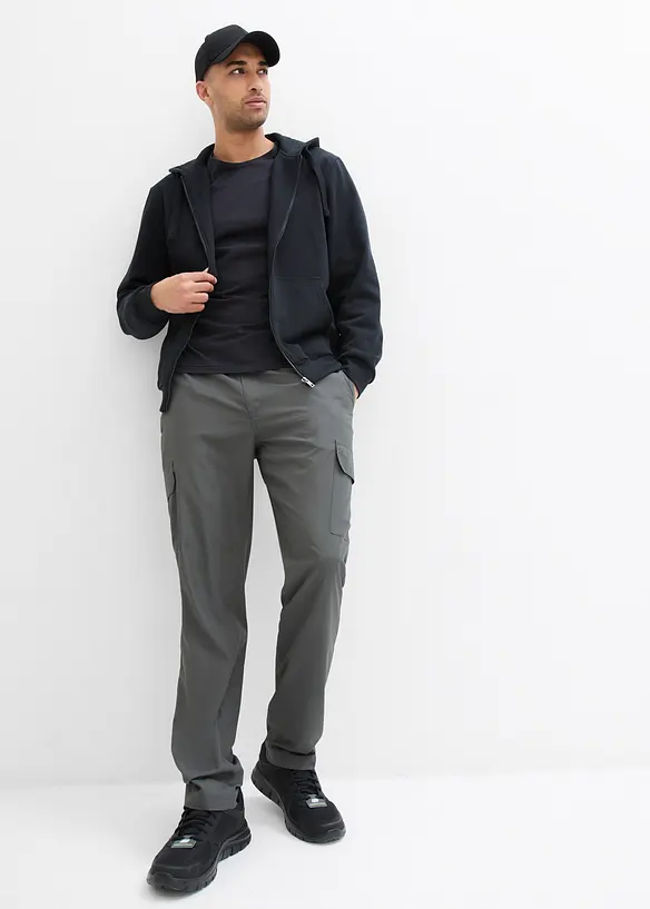 Sweater met capuchon en ritssluiting, bonprix