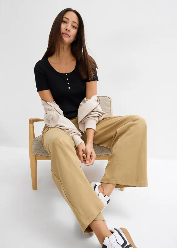 Geribd Henley shirt, bonprix