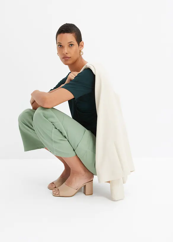 Shirt met viscose in wikkellook, bonprix
