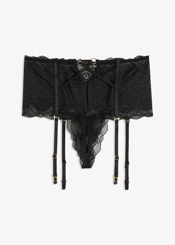 Taillestring ouvert met jarretels, bonprix