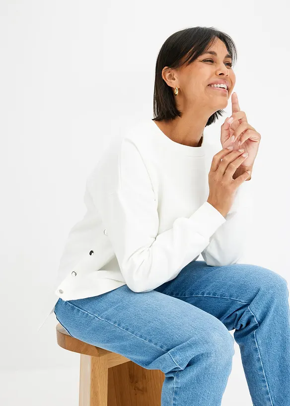 Oversized sweater van biologisch katoen, bonprix