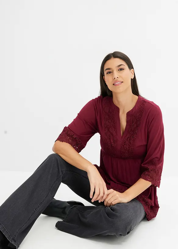 Shirt tuniek van viscose, bonprix