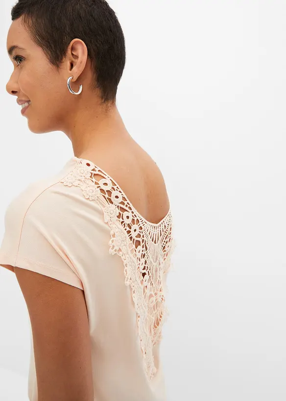 Shirt met gehaakte inzet, bonprix