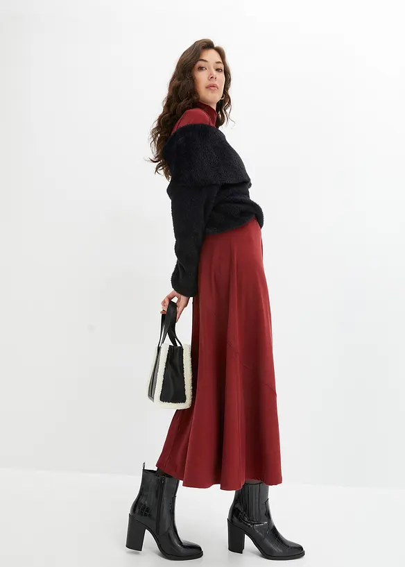 Wijd uitlopende jersey rok, bonprix