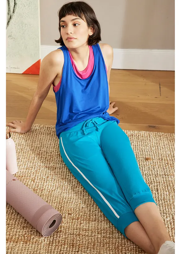 Capri joggingbroek van katoen (set van 2), bonprix