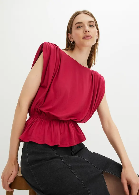 Mouwloos shirt met schoudervullingen, bonprix