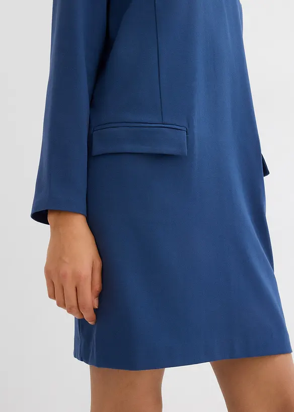 Mini-jurk met schoudervullingen van viscosemix, bonprix