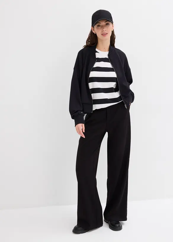 Oversized bomber met viscose, bonprix