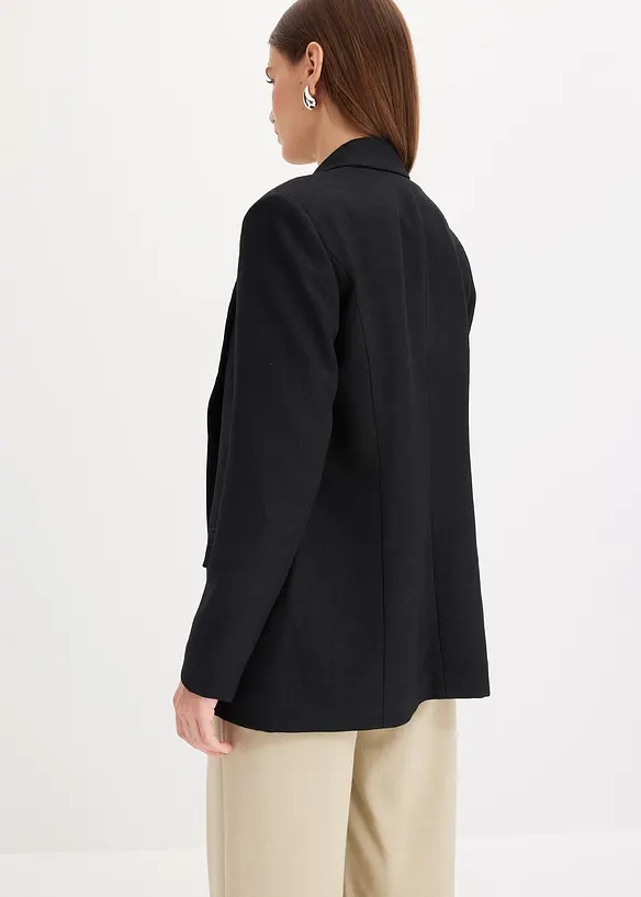 Blazer in linnen-look met gestreepte voering, bonprix