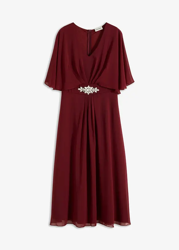 Chiffon jurk met strass, bonprix