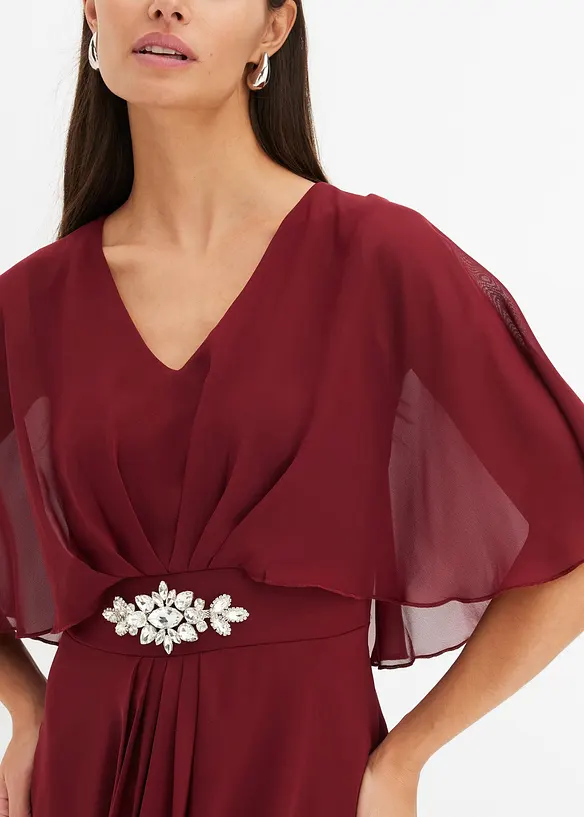 Chiffon jurk met strass, bonprix