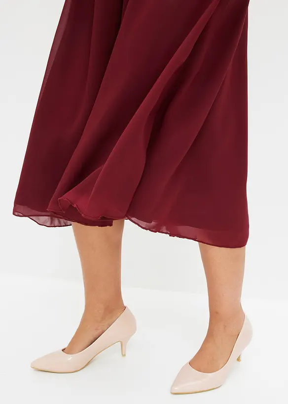 Chiffon jurk met strass, bonprix