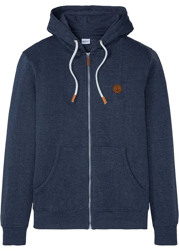 Sweatvest met capuchon en ritssluiting, bonprix