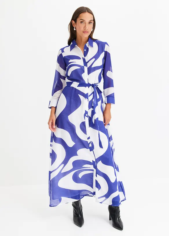 Gedessineerde midi jurk, bonprix
