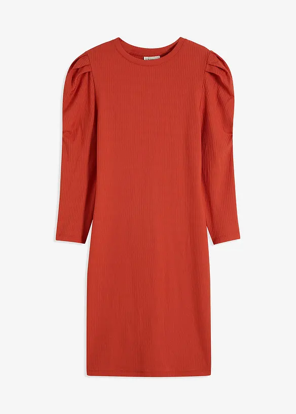 Geribde jurk van jersey, bonprix