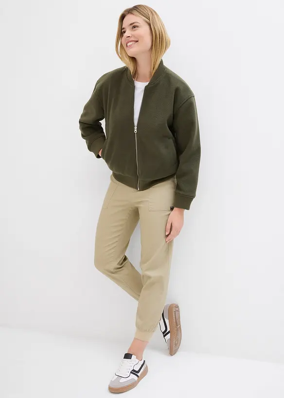 Twill broek met comfortband, bonprix