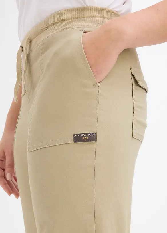 Twill broek met comfortband, bonprix