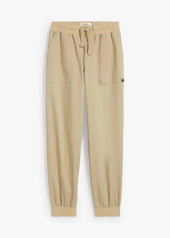 Twill broek met comfortband, bonprix