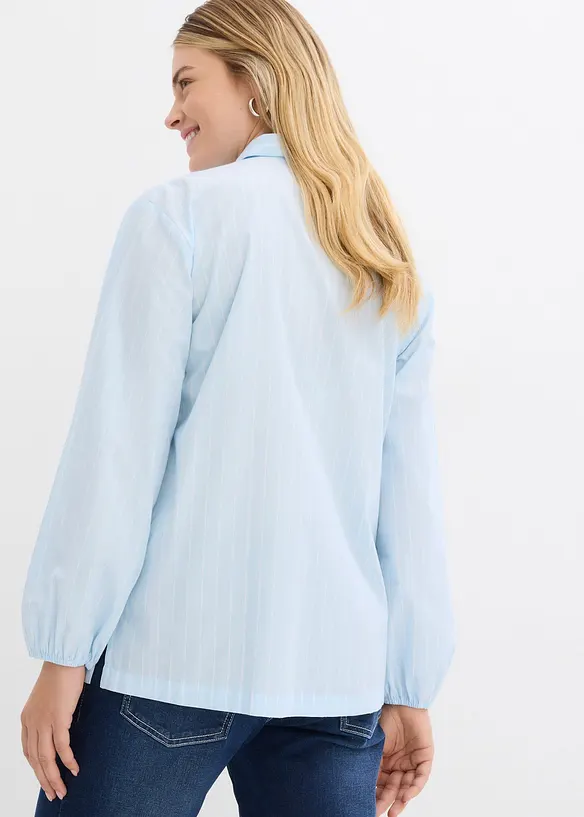 Oversized oberhemdblouse van popeline, bonprix
