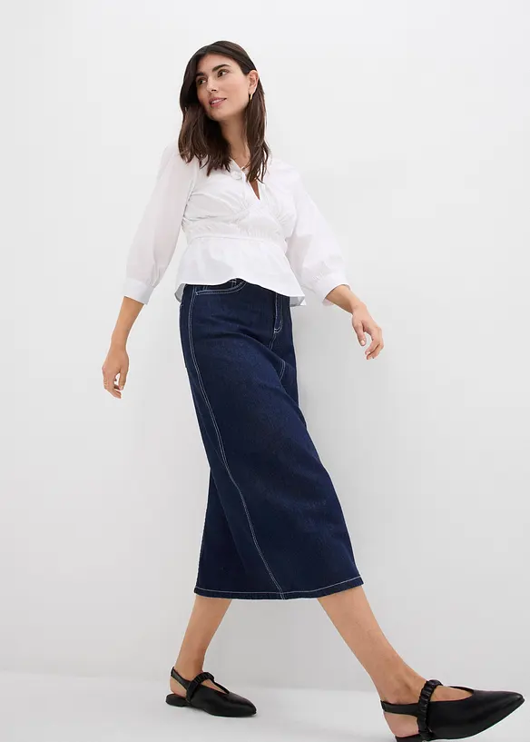 Midi spijkerrok, mid waist, bonprix