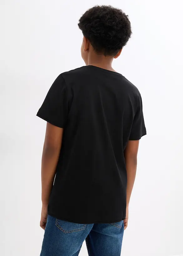 Jongens T-shirt (set van 2) van biologisch katoen, bonprix