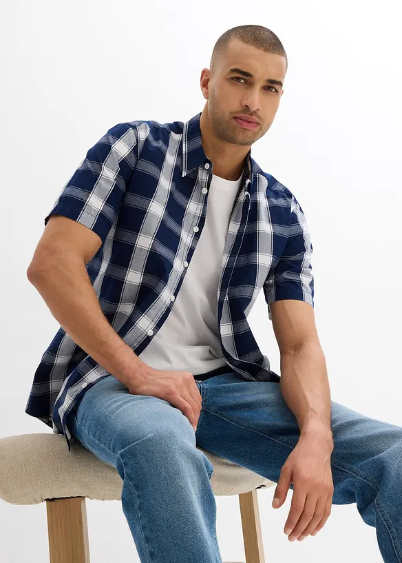 T-shirt van biologisch katoen, slim fit (set van 2), bonprix