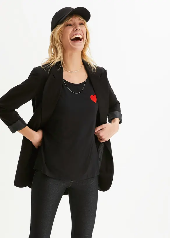 High-low shirt van een soepele viscosemix, bonprix