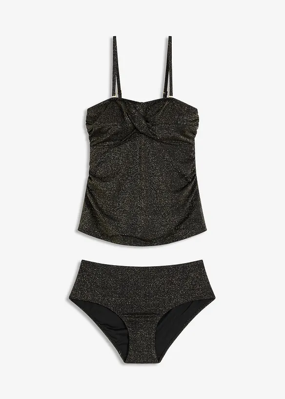 Tankini met gouddraad (2-dlg. set), bonprix