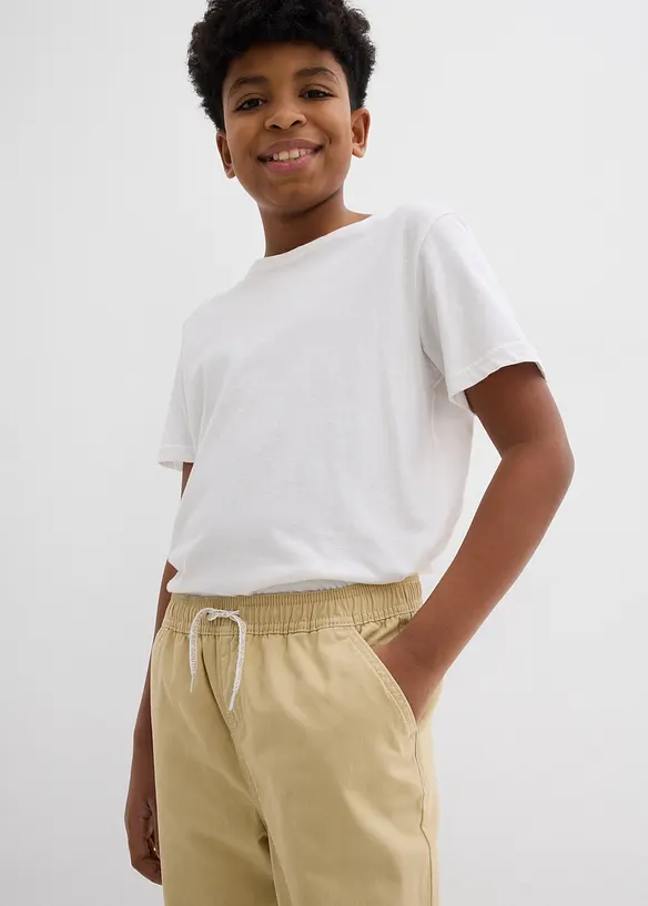 Instapbroek van katoen, regular fit (set van 2), bonprix