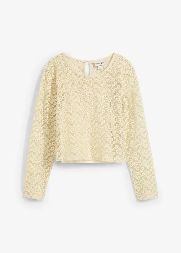 Kanten blouse met top (2-dlg. set), bonprix