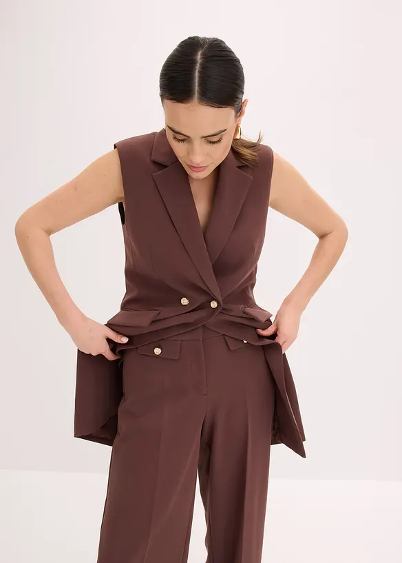 Lang mouwloos vest, bonprix