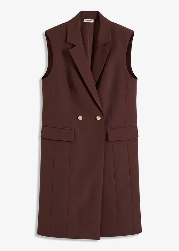 Lang mouwloos vest, bonprix