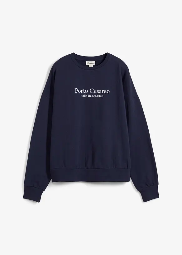 Oversized sweater met borduurwerk, bonprix