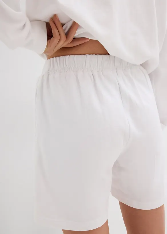 Sweat short met borduursel, bonprix