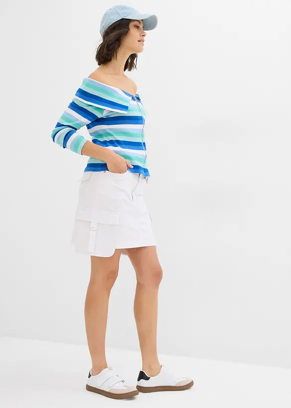 Minirok van een elastische katoenmix, bonprix